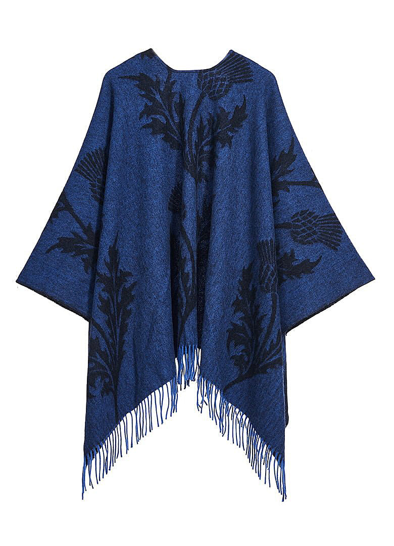 싱글 시슬 네이비 케이프 100% 퓨어 램스울