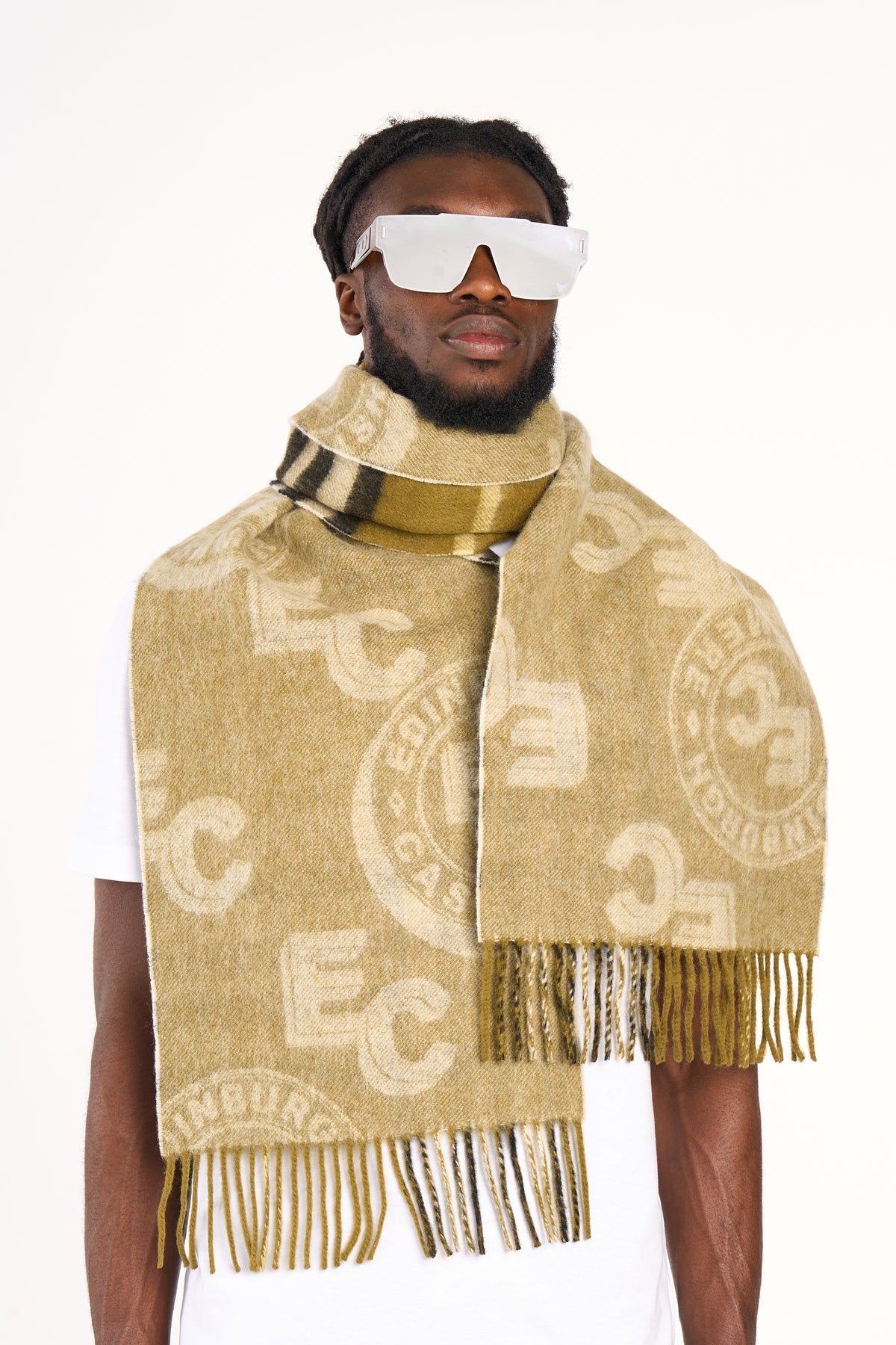 EC 100% 퓨어 램스울 빅 그린 스카프