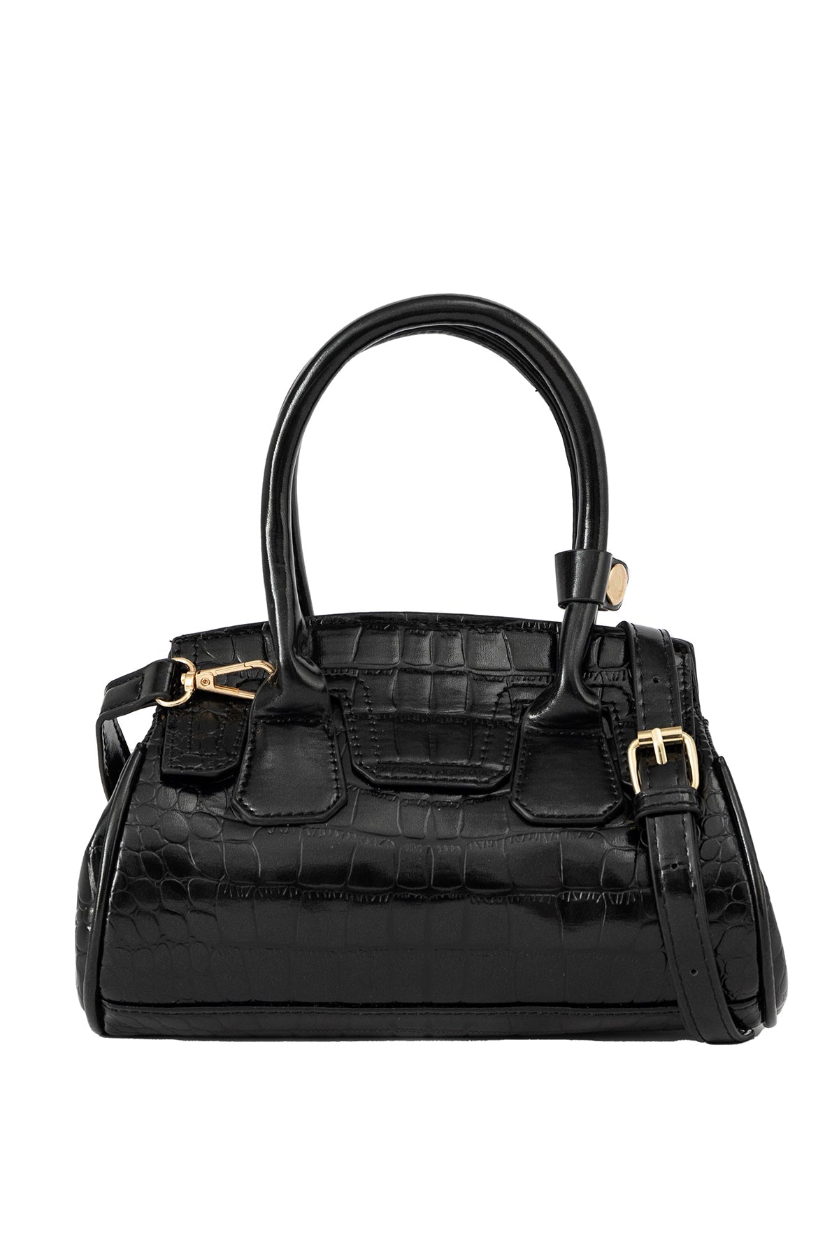 Women's Handbag Scott Cashmere Design - Croco Black