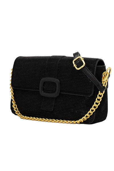 Women's Handbag Scott Cashmere Design - Crystal Black