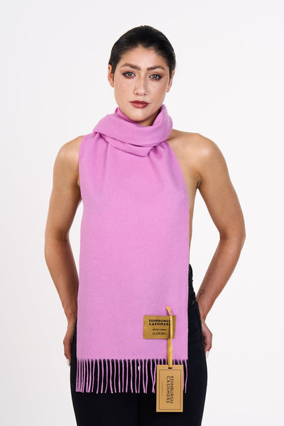 플레인 다크 핑크 스카프 100% Pure Lambswool