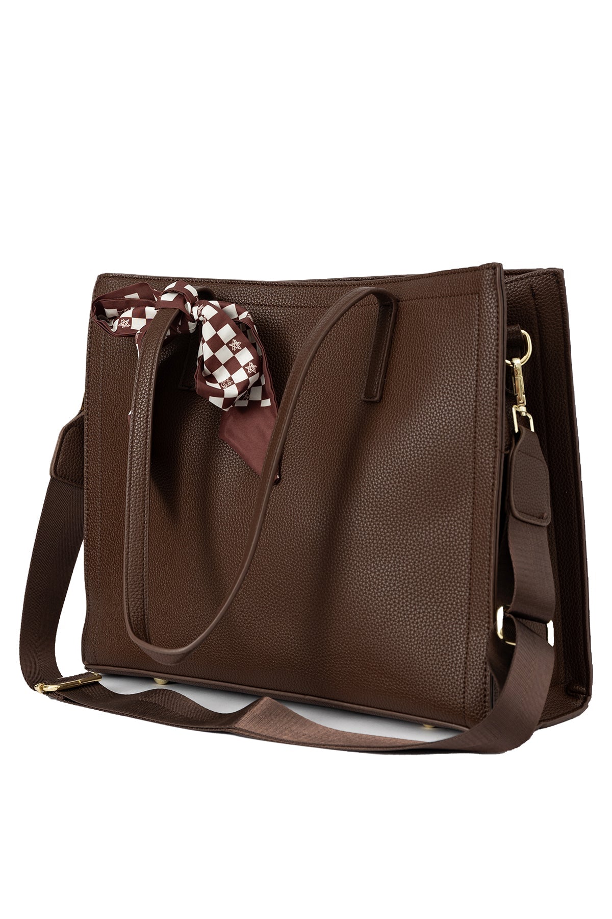 Women's Handbag Scott Cashmere Design - Chocolate Style 1