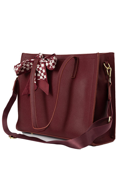 Women's Handbag Scott Cashmere Design - Purple Style 1