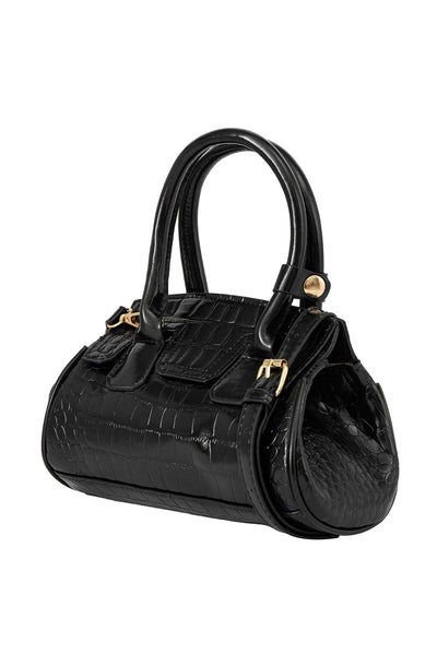Women's Handbag Scott Cashmere Design - Croco Black