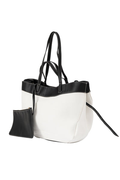 Women's Handbag Scott Cashmere Design - Black/White