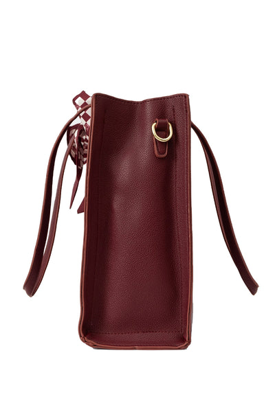 Women's Handbag Scott Cashmere Design - Purple Style 1