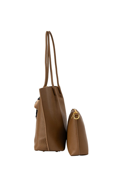 Women's Handbag Scott Cashmere Design - Dark Brown