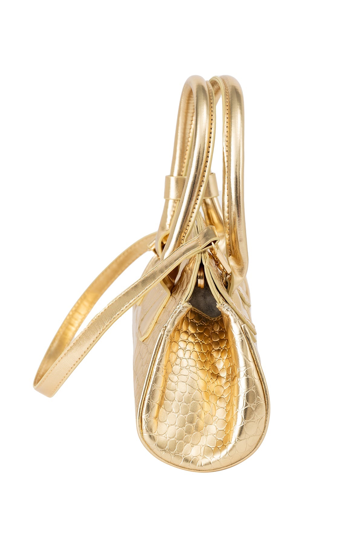 Women's Handbag Scott Cashmere Design - Croco Gold