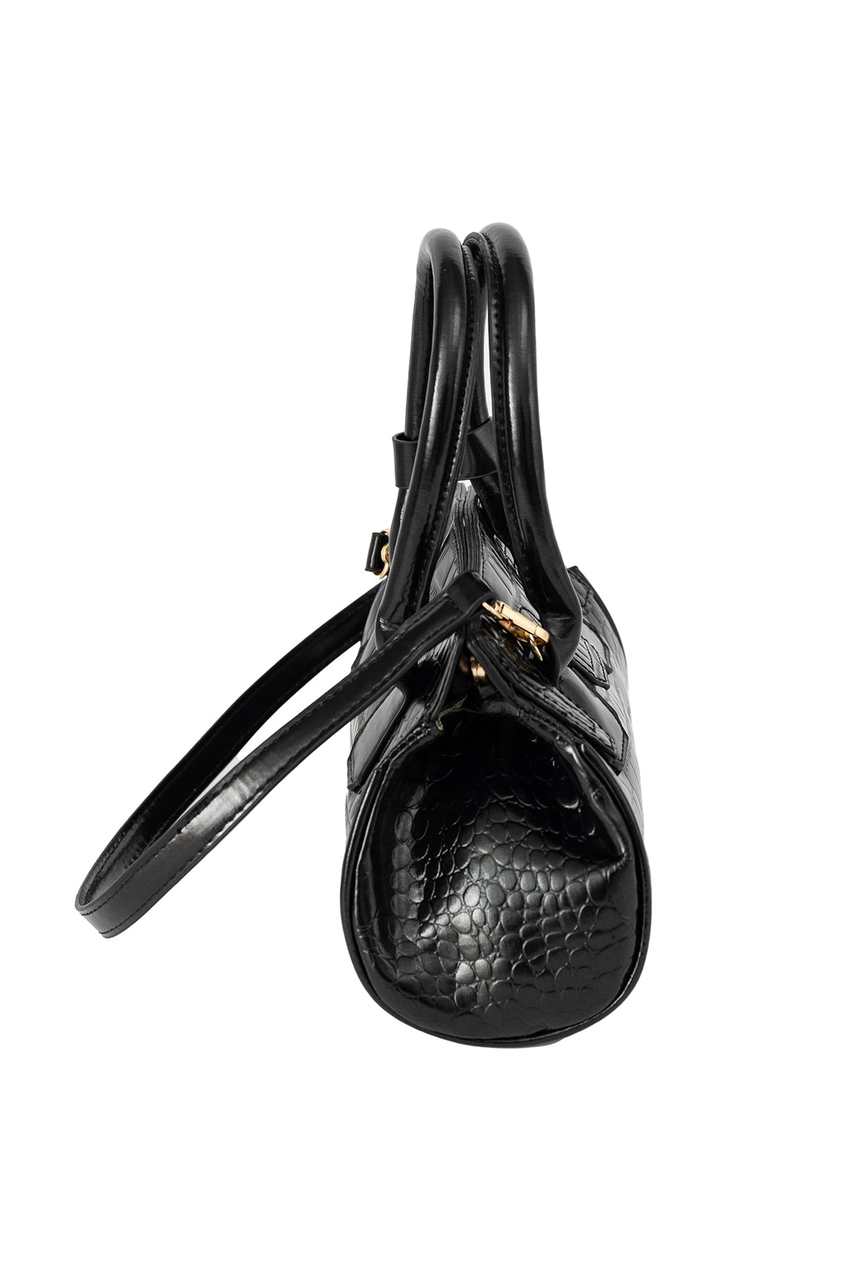 Women's Handbag Scott Cashmere Design - Croco Black