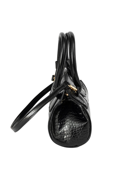 Women's Handbag Scott Cashmere Design - Croco Black