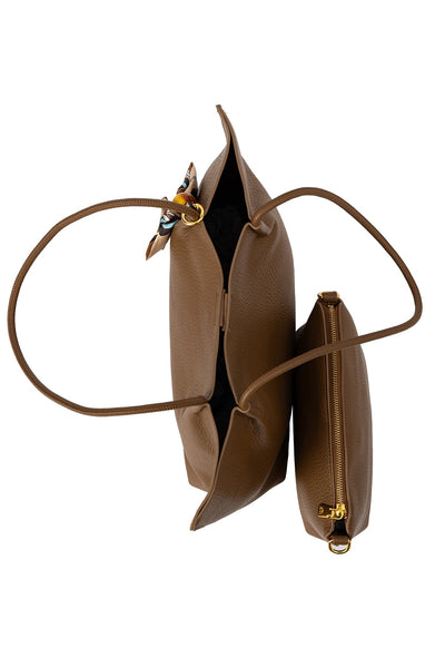 Women's Handbag Scott Cashmere Design - Dark Brown