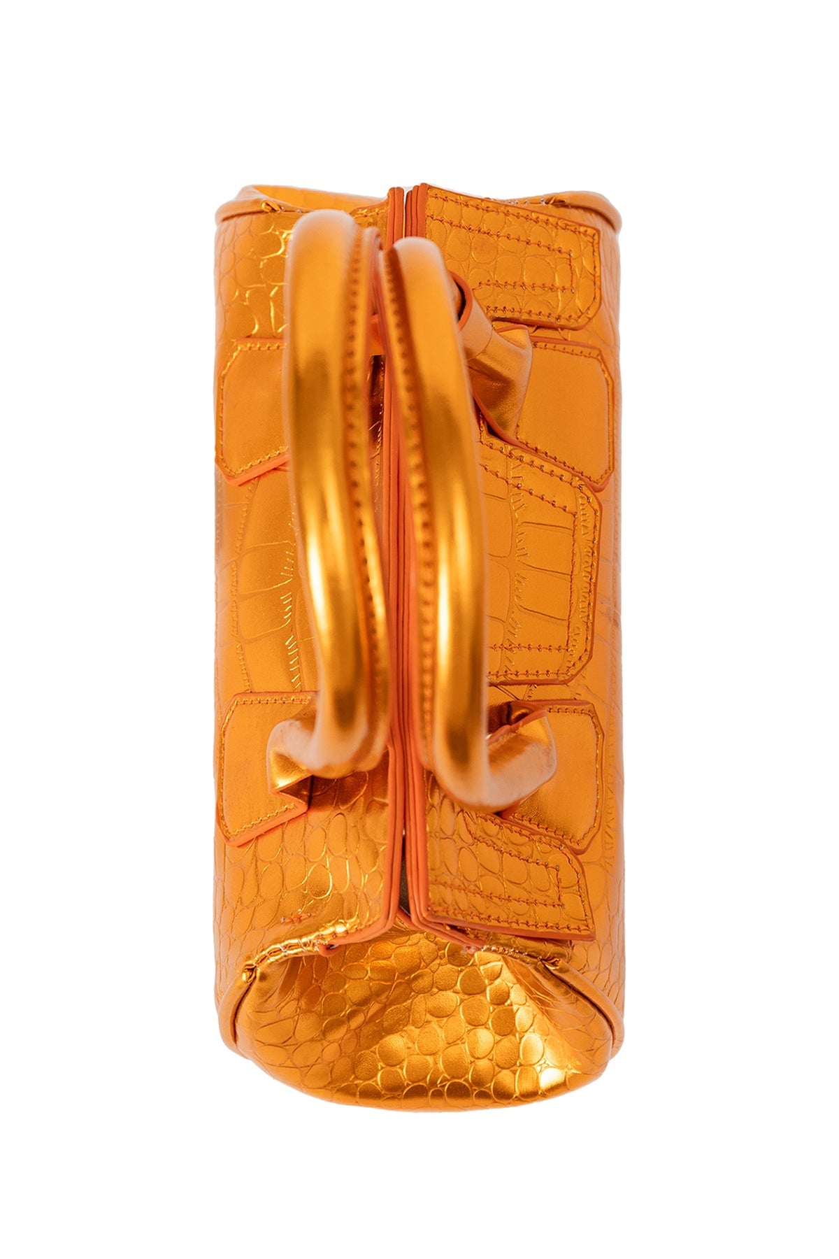 Women's Handbag Scott Cashmere Design - Croco Mustard