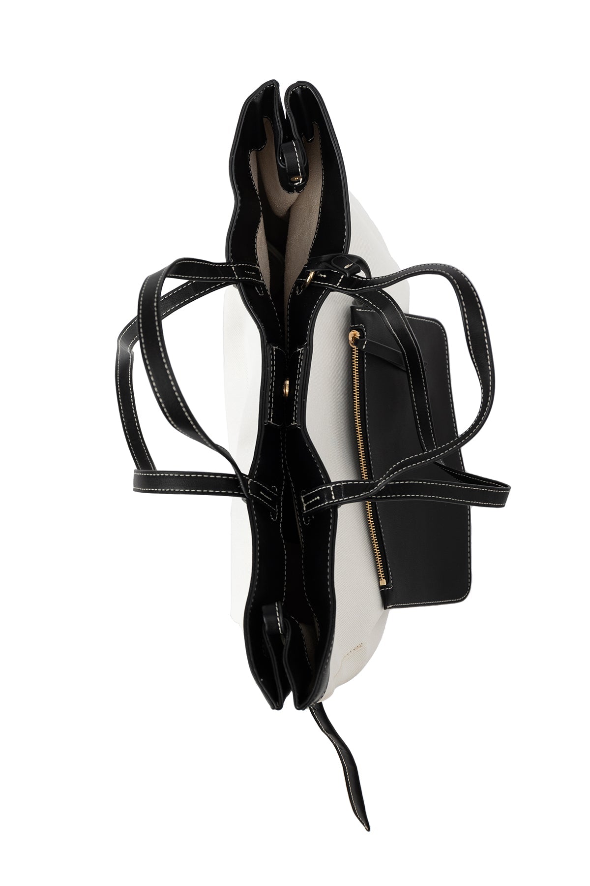 Women's Handbag Scott Cashmere Design - Black/White