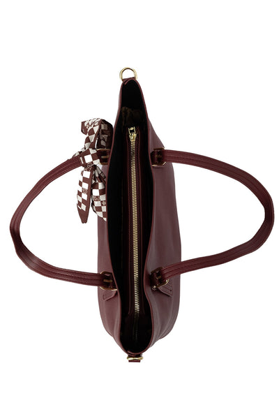 Women's Handbag Scott Cashmere Design - Purple Style 2