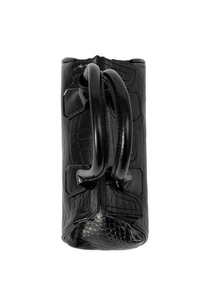 Women's Handbag Scott Cashmere Design - Croco Black