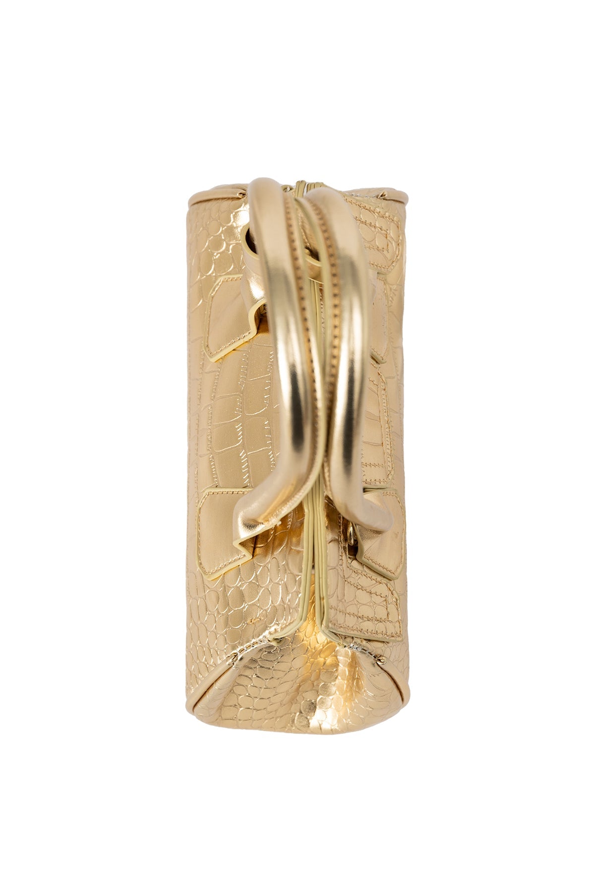 Women's Handbag Scott Cashmere Design - Croco Gold