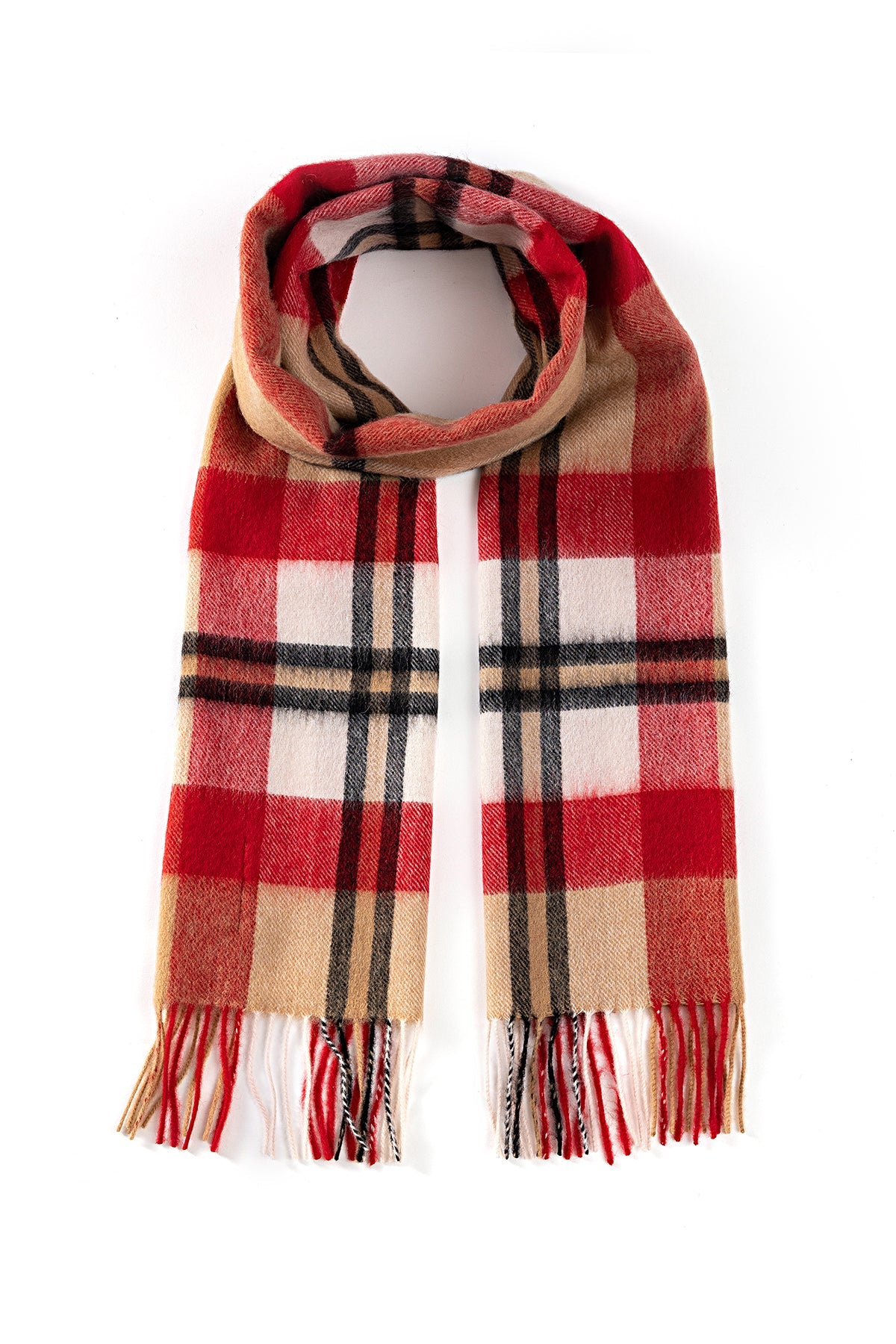 Scarf DC Scott Red 100% Pure Lambswool