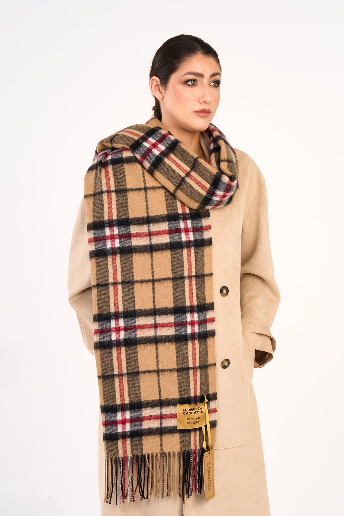 Scarf Luxury Exclusive Iconic Design EC Check Oversized