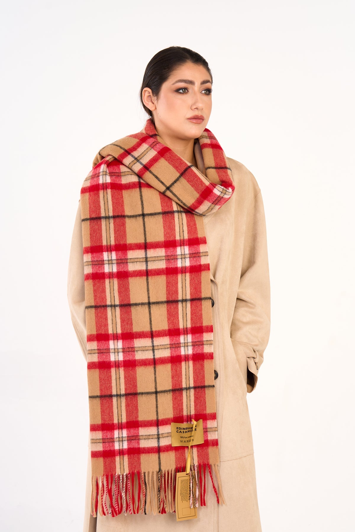 Scarf Luxury Exclusive Iconic Design EC Check Oversized