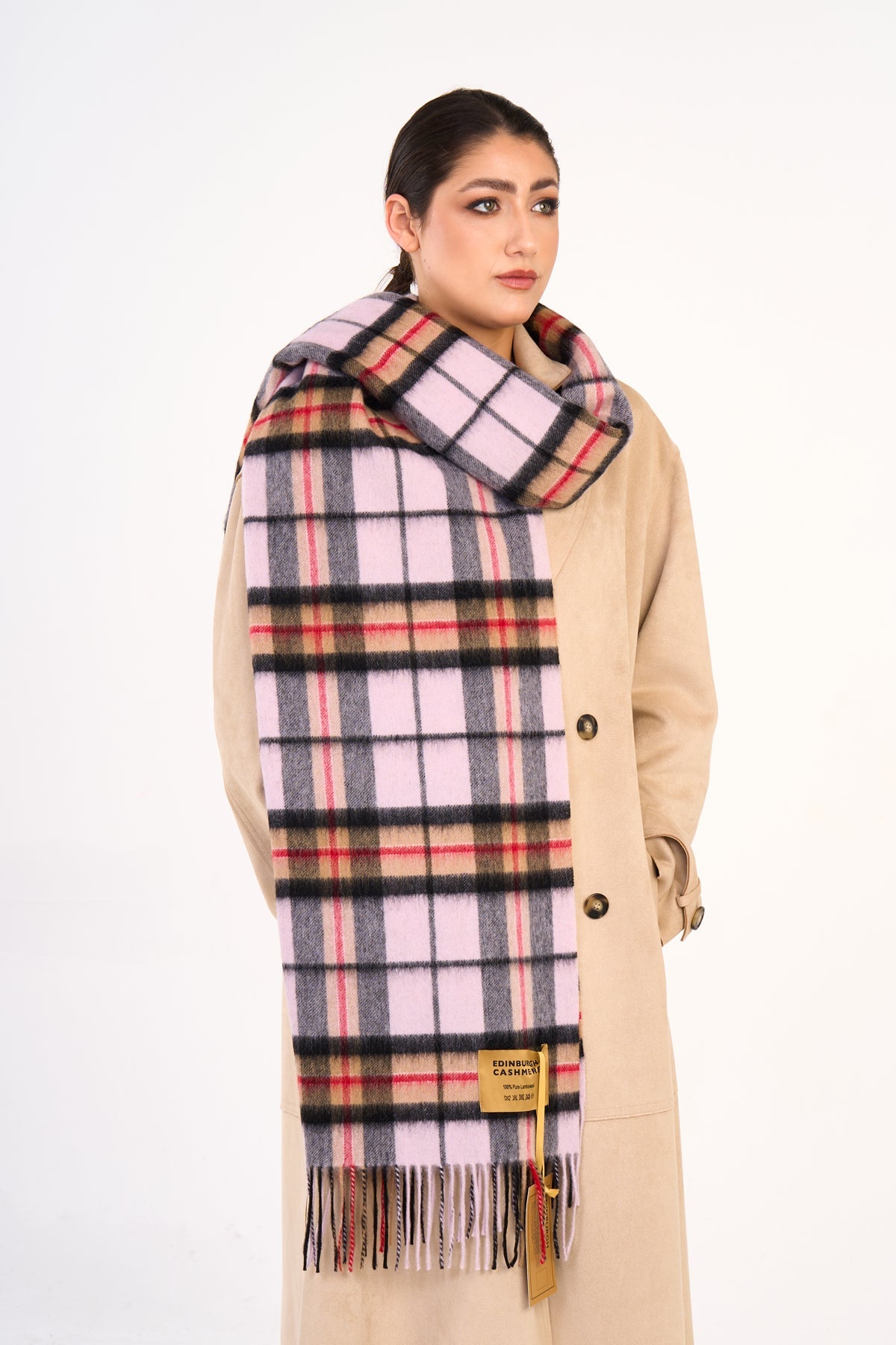 Scarf Luxury Exclusive Iconic Design EC Check Oversized