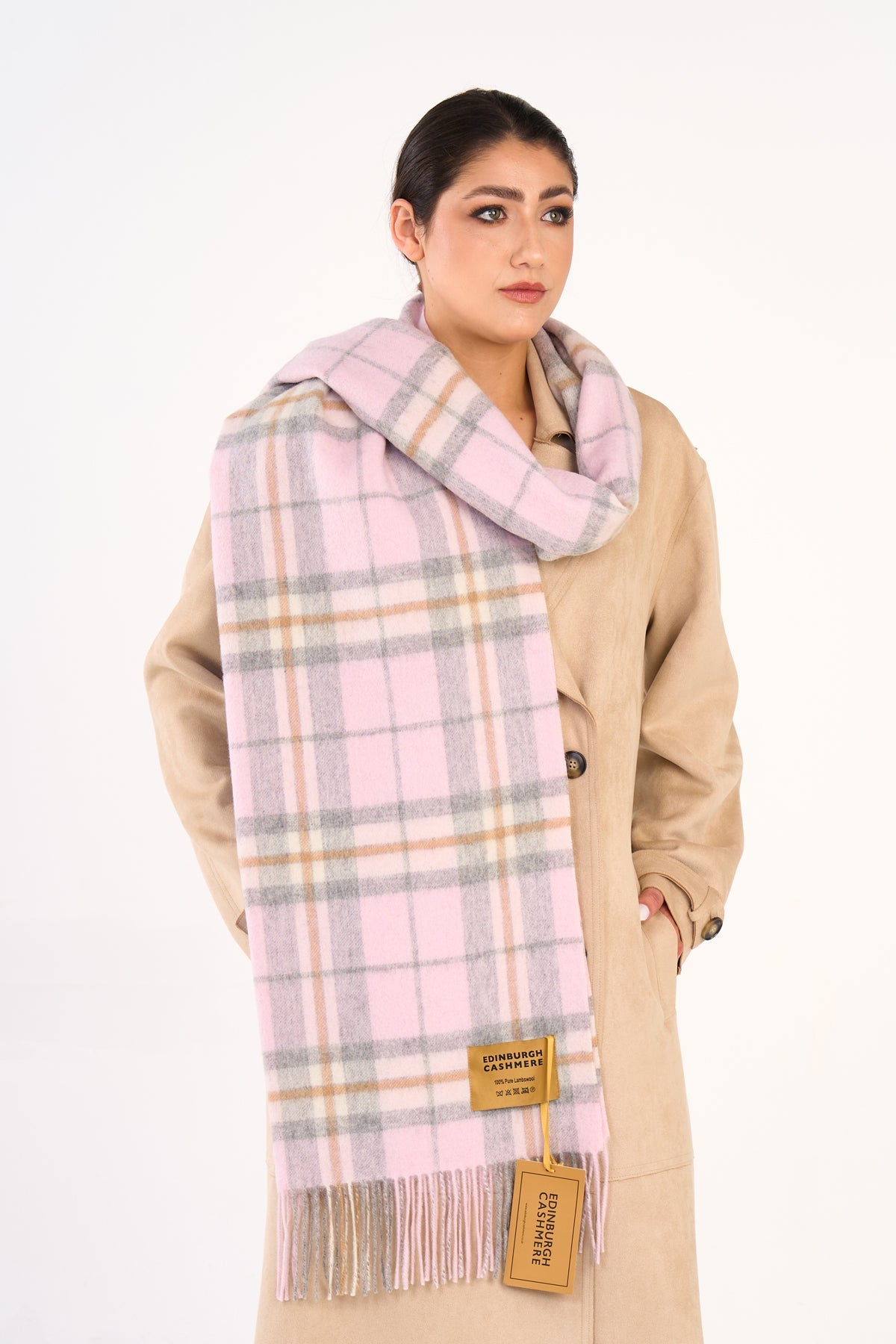 Scarf Luxury Exclusive Iconic Design EC Check Oversized