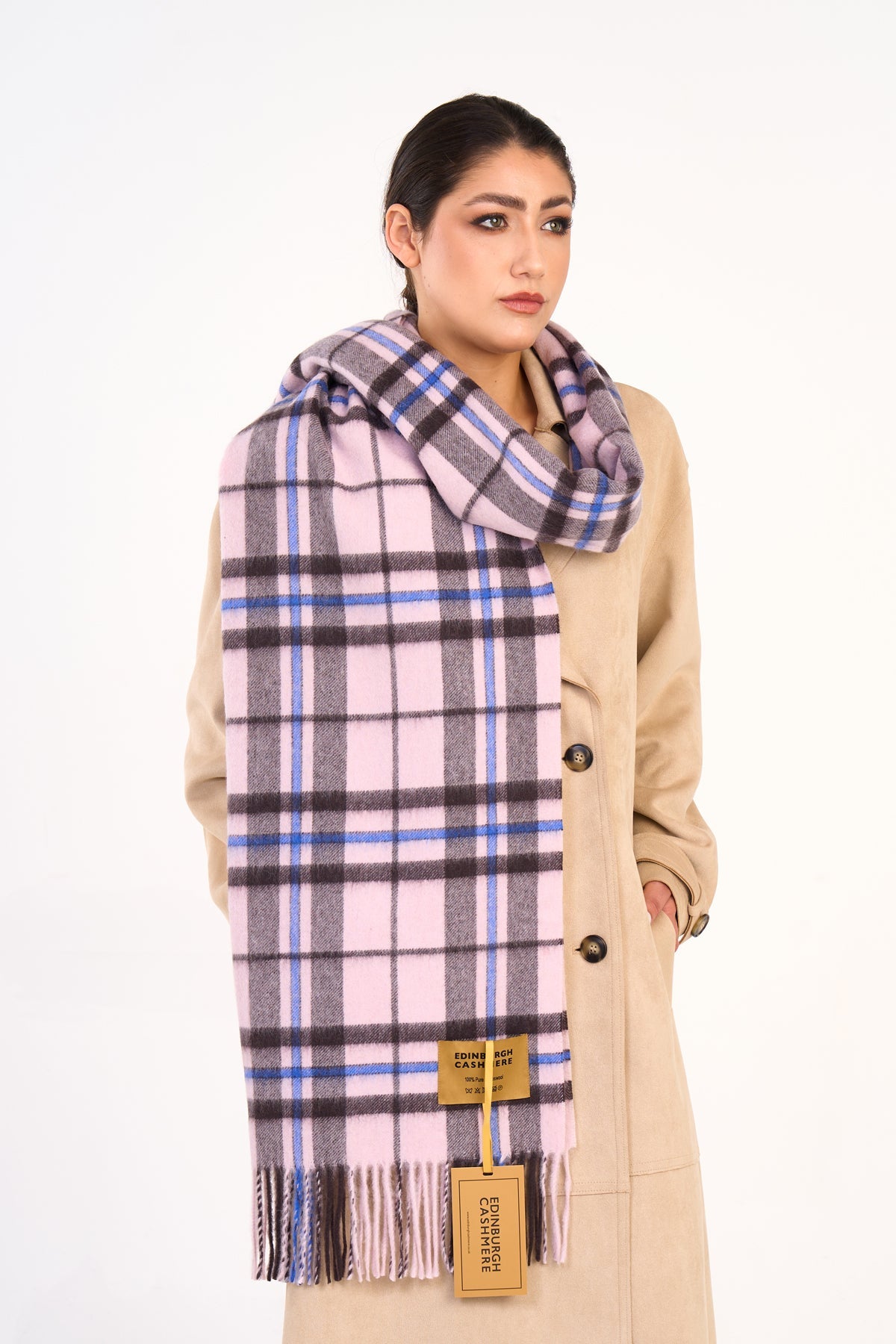 Scarf Luxury Exclusive Iconic Design EC Check Oversized