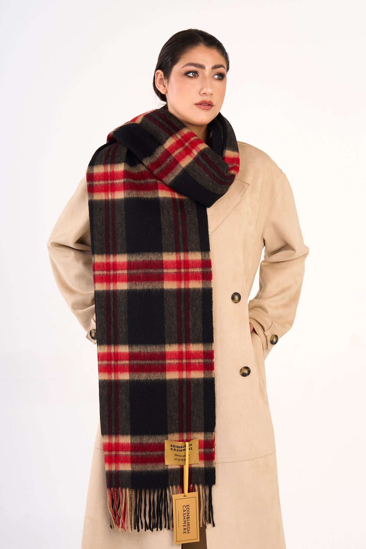 Scarf Luxury Exclusive Iconic Design EC Check Oversized