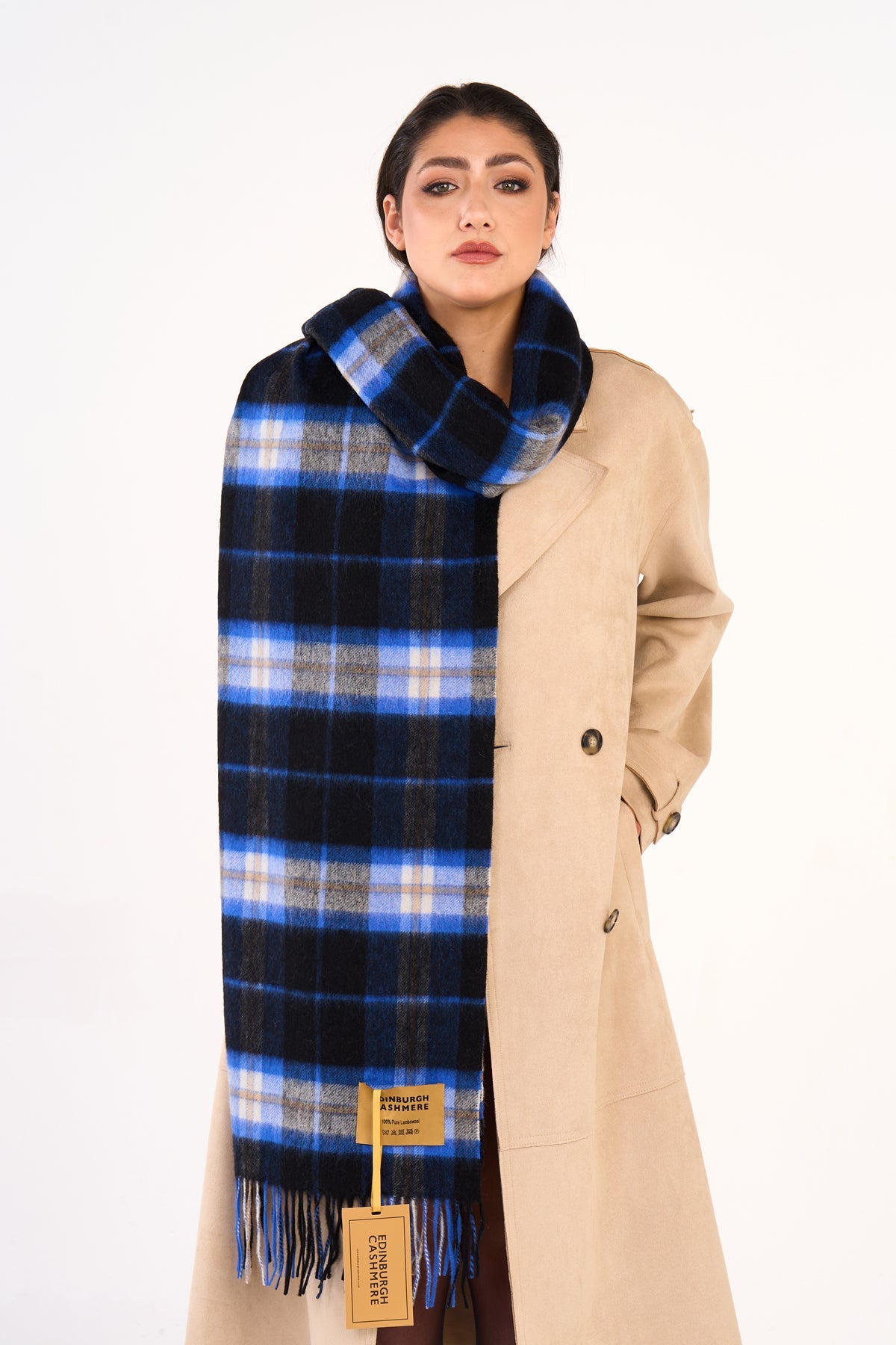 Scarf Luxury Exclusive Iconic Design EC Check Oversized