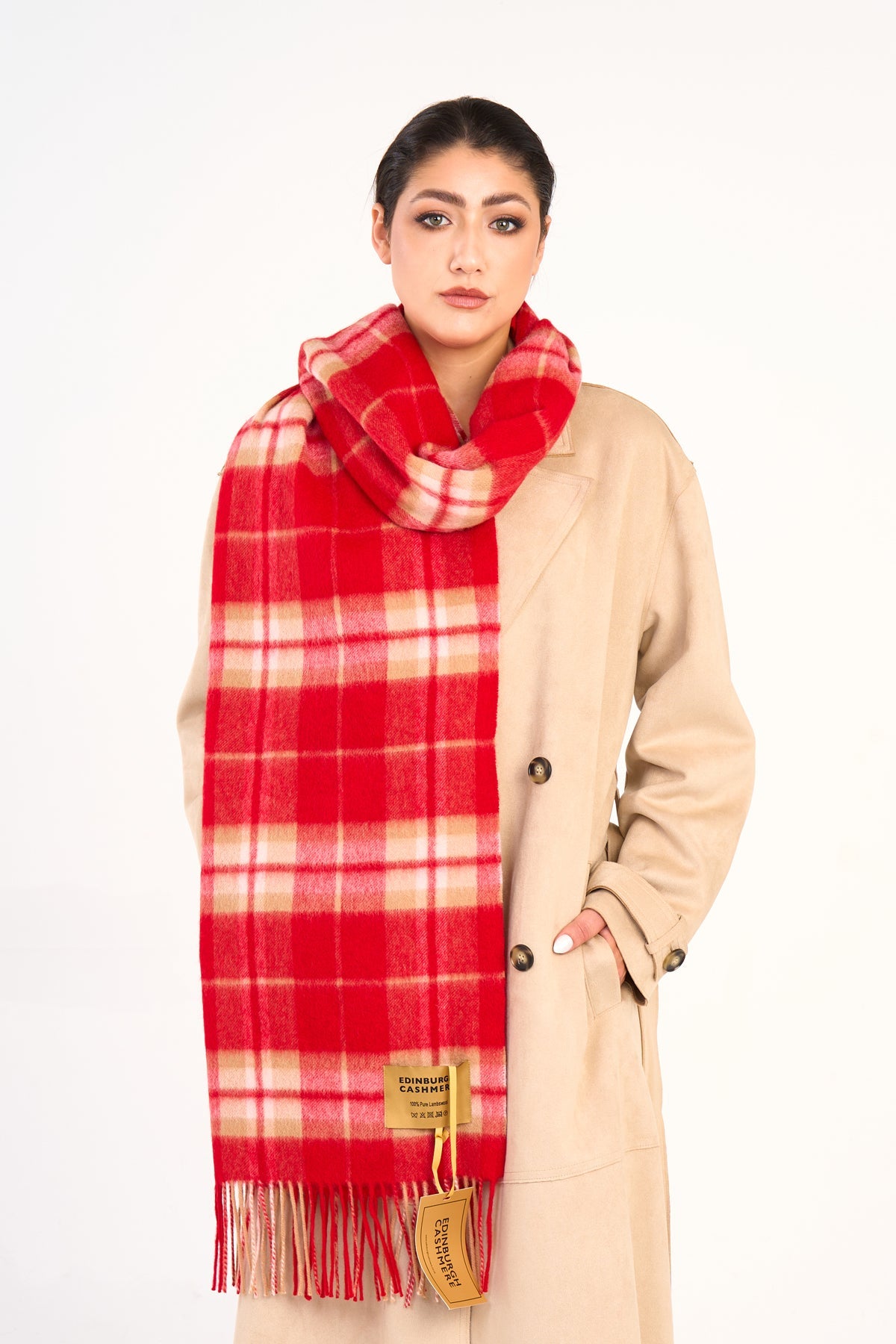 Scarf Luxury Exclusive Iconic Design EC Check Oversized