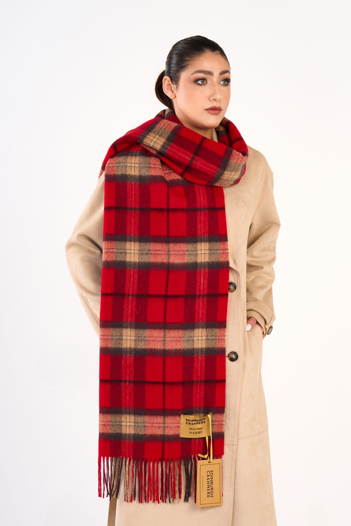 Scarf Luxury Exclusive Iconic Design EC Check Oversized