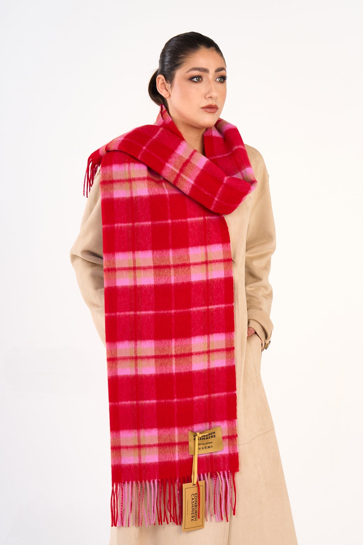Scarf Luxury Exclusive Iconic Design EC Check Oversized