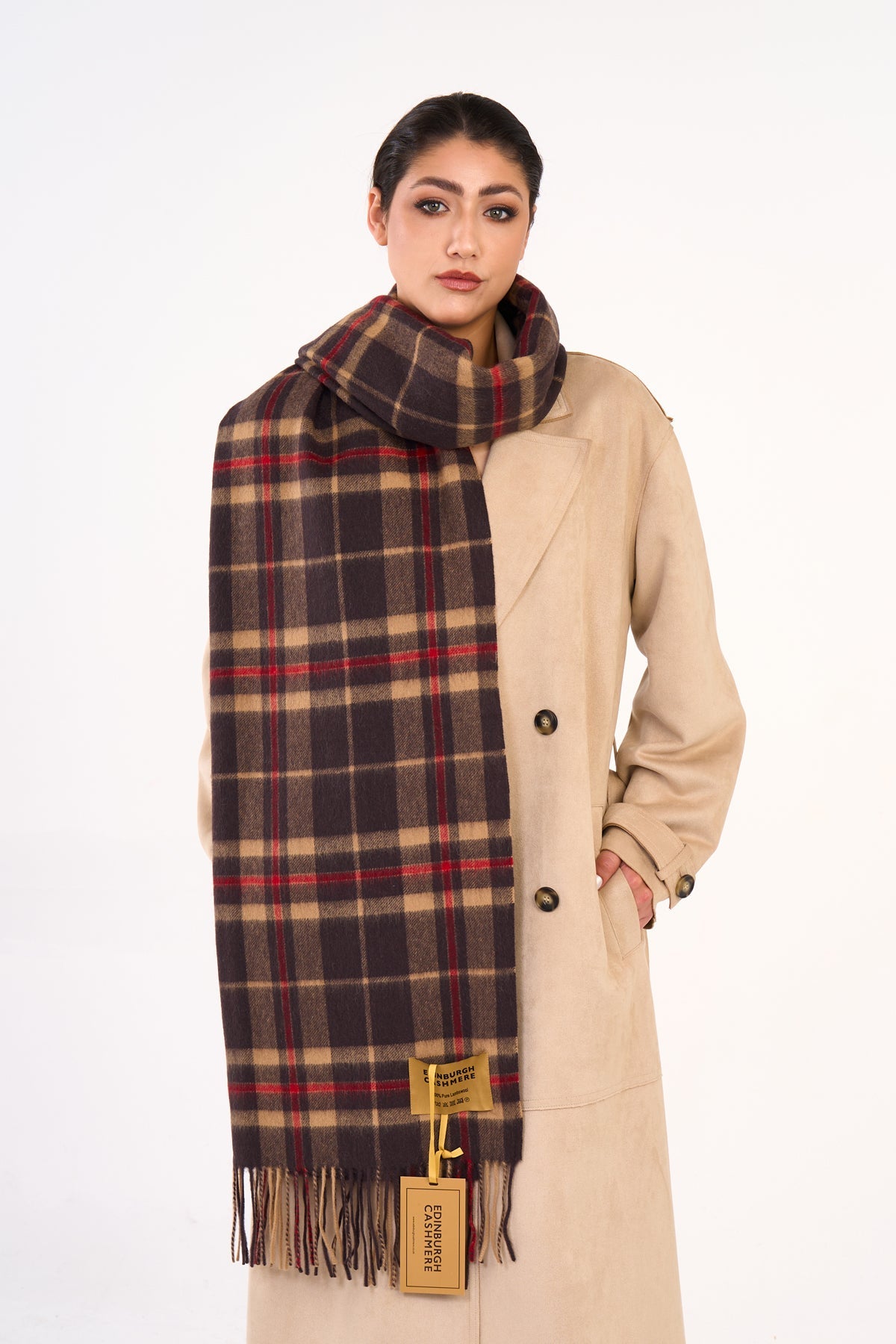 Scarf EC Check Oversized Wrap Exclusive Design