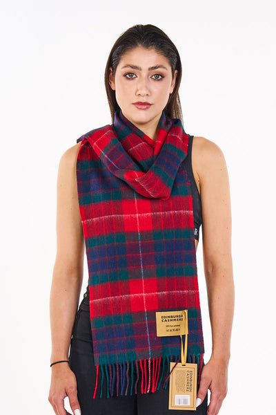 Scarves Fraser Red Clan 100% Pure Extra Fine Cashmere