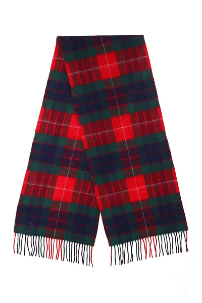 100% Pure Cashmere Children Tartan Scarf Fraser Red Modern