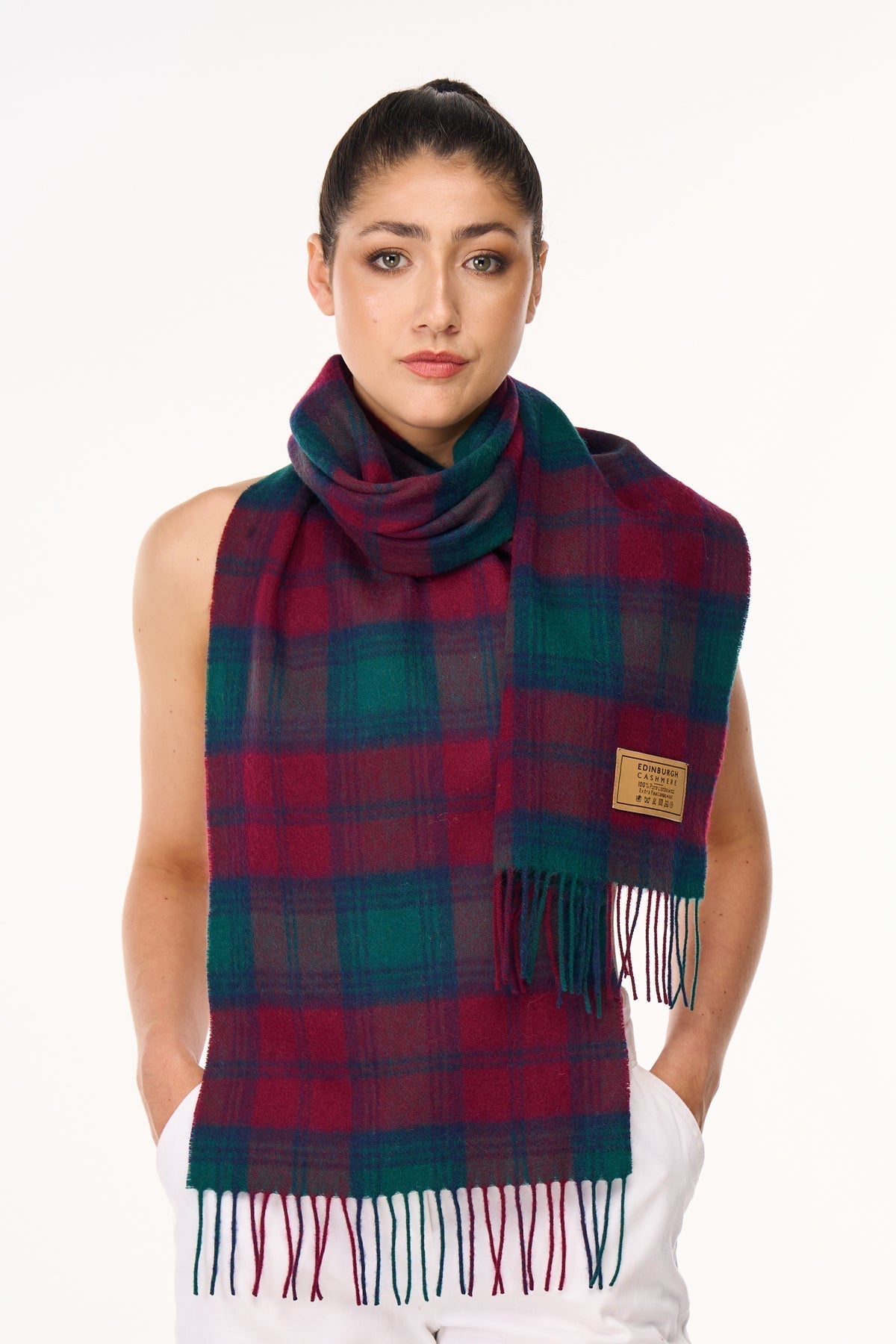 100% Pure Cashmere Scarves Lindsay Clan - Big Size