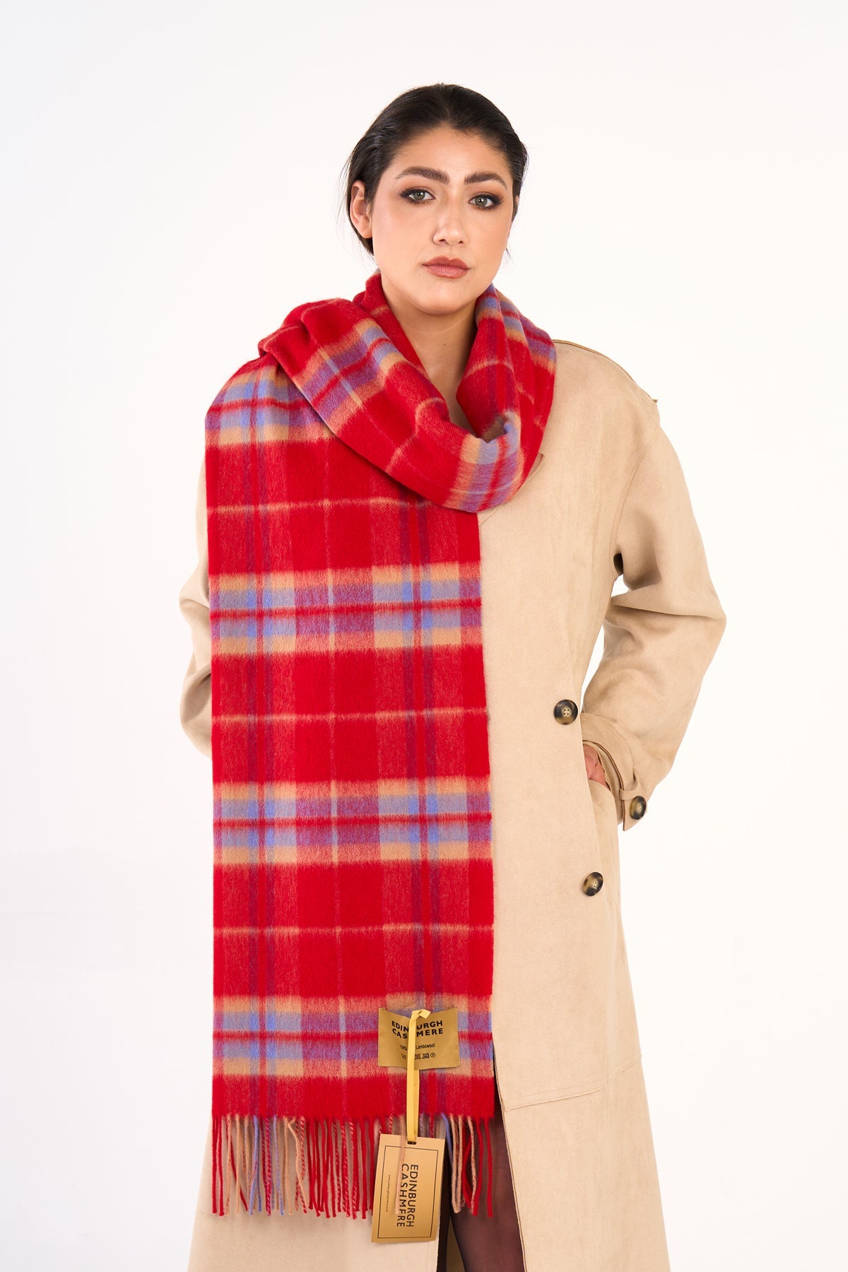 Scarf Luxury Exclusive Iconic Design EC Check Oversized