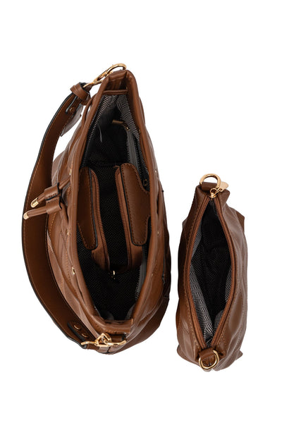 Women's Handbag Scott Cashmere Design - Chocolate Style 4