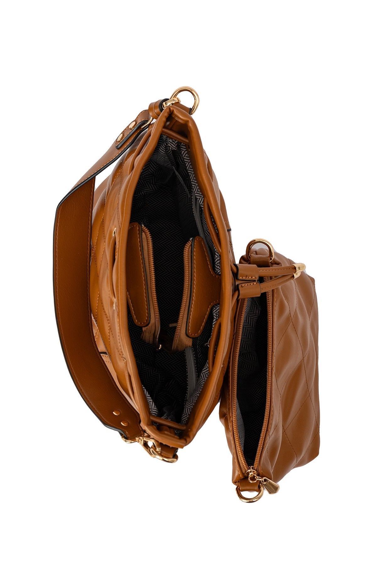 Women's Handbag Scott Cashmere Design - Brown Style 9