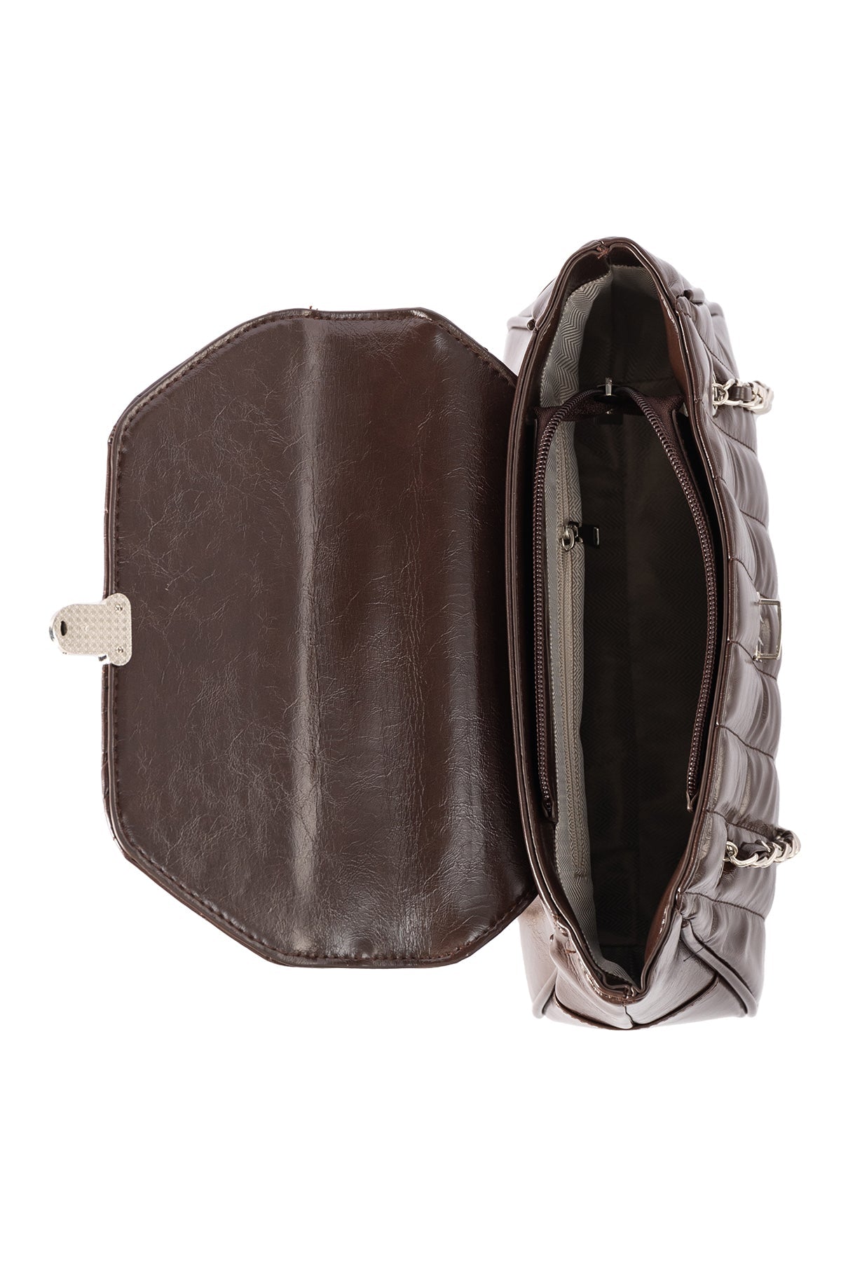 Women's Handbag Scott Cashmere Design - Brown Style 1