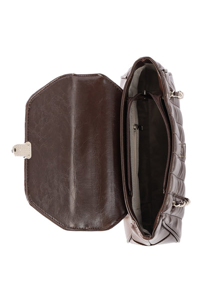 Women's Handbag Scott Cashmere Design - Brown Style 1