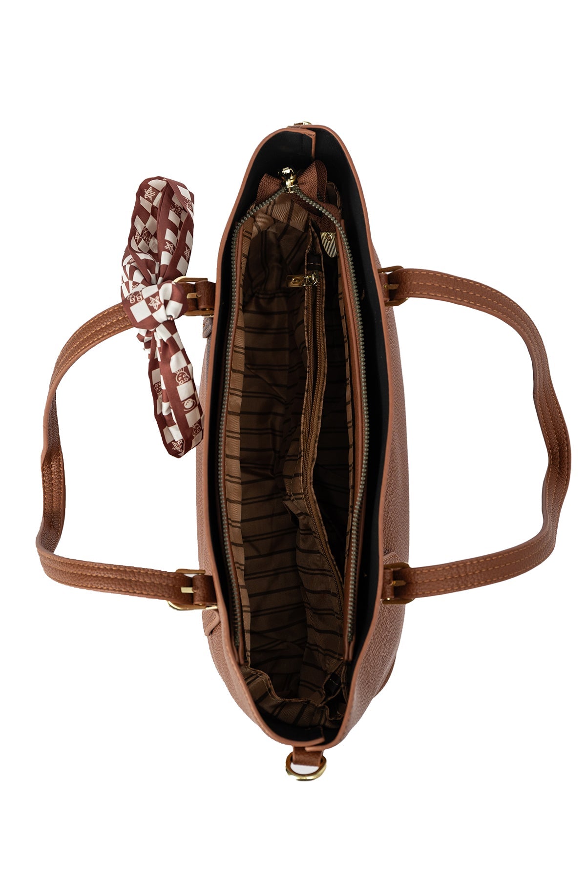 Women's Handbag Scott Cashmere Design - Brown Style 6