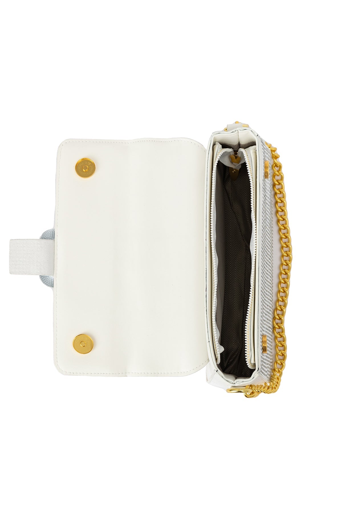 Women's Handbag Scott Cashmere Design - Crystal White