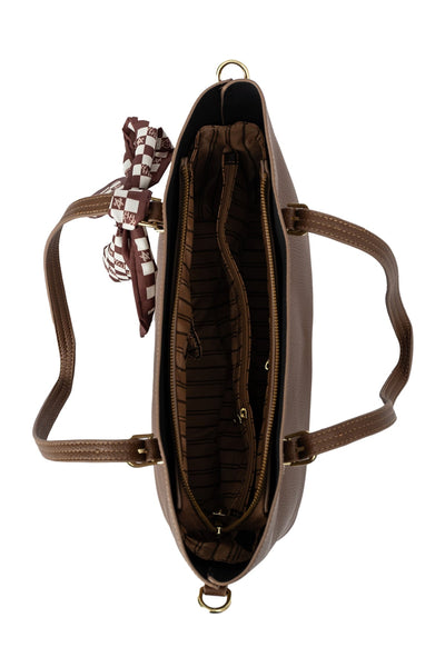 Women's Handbag Scott Cashmere Design - Chocolate Style 2