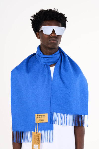 플레인 다크 블루 스카프 100% Pure Lambswool