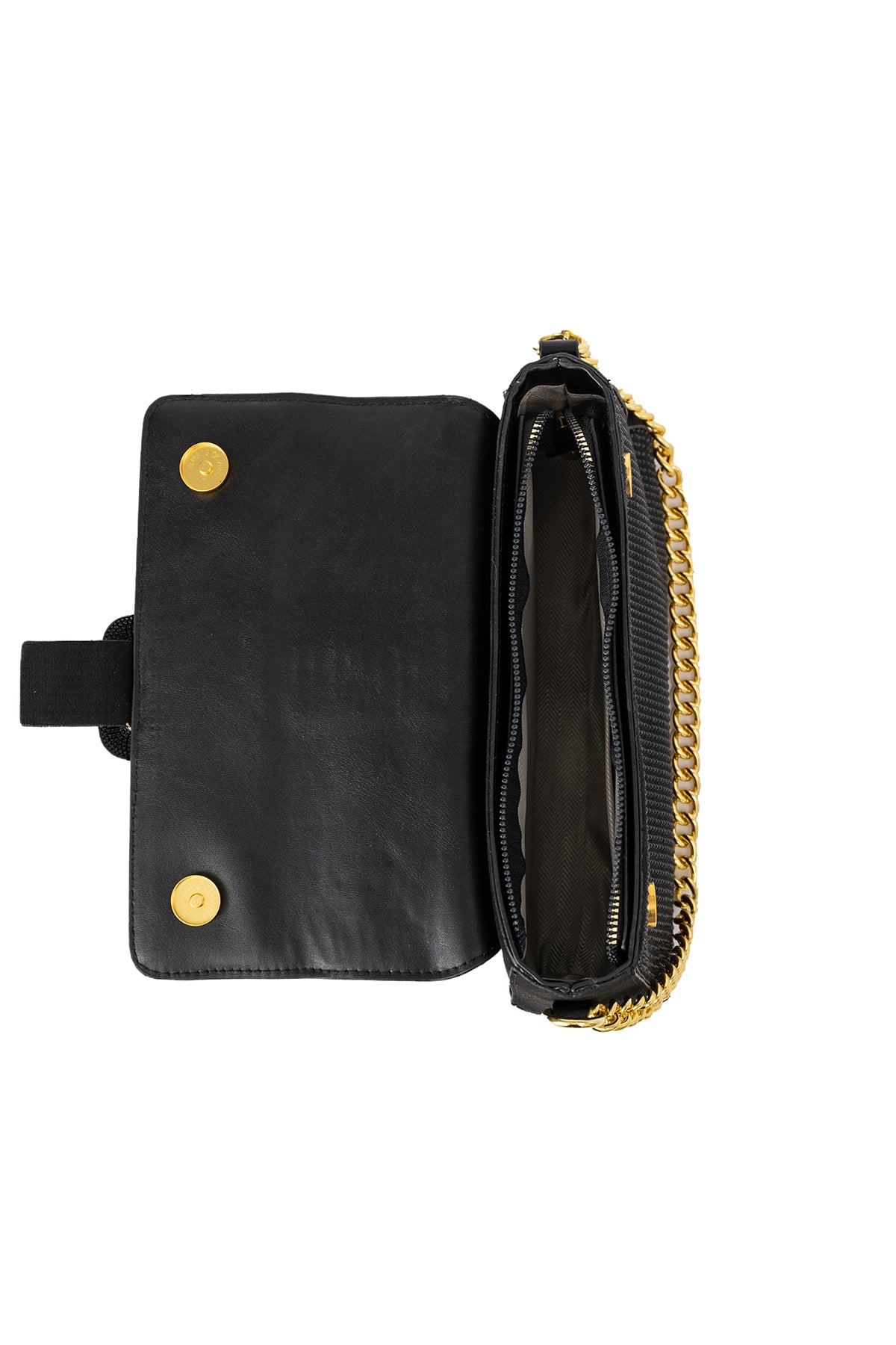 Women's Handbag Scott Cashmere Design - Crystal Black