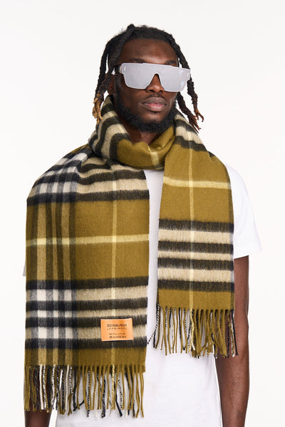 DC 클래식 그린 스톨 100% 퓨어 램스울