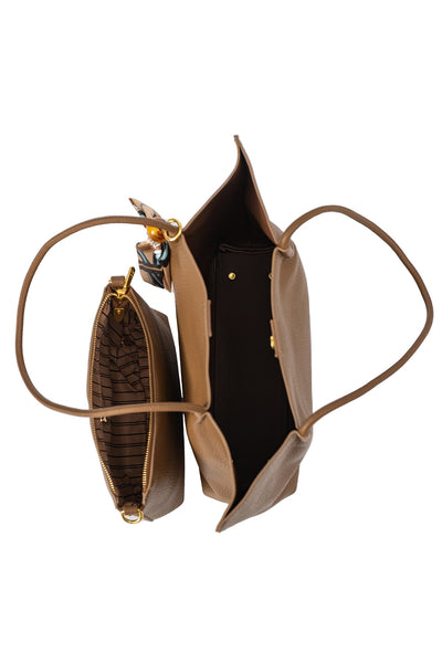 Women's Handbag Scott Cashmere Design - Dark Brown