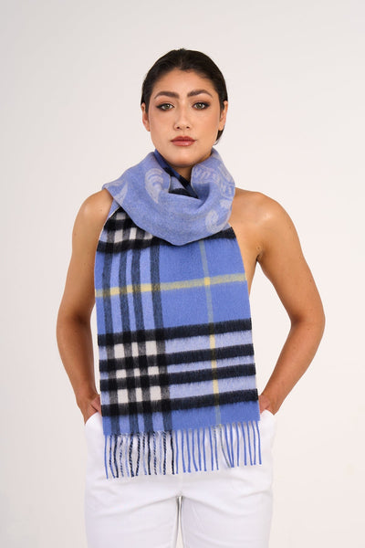 EC 100% 퓨어 램스울 빅 블루 스카프