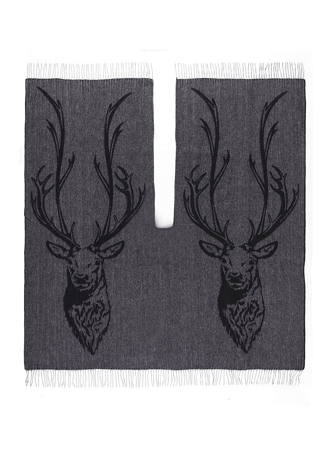 스태그 그레이 케이프 100% 퓨어 램스울