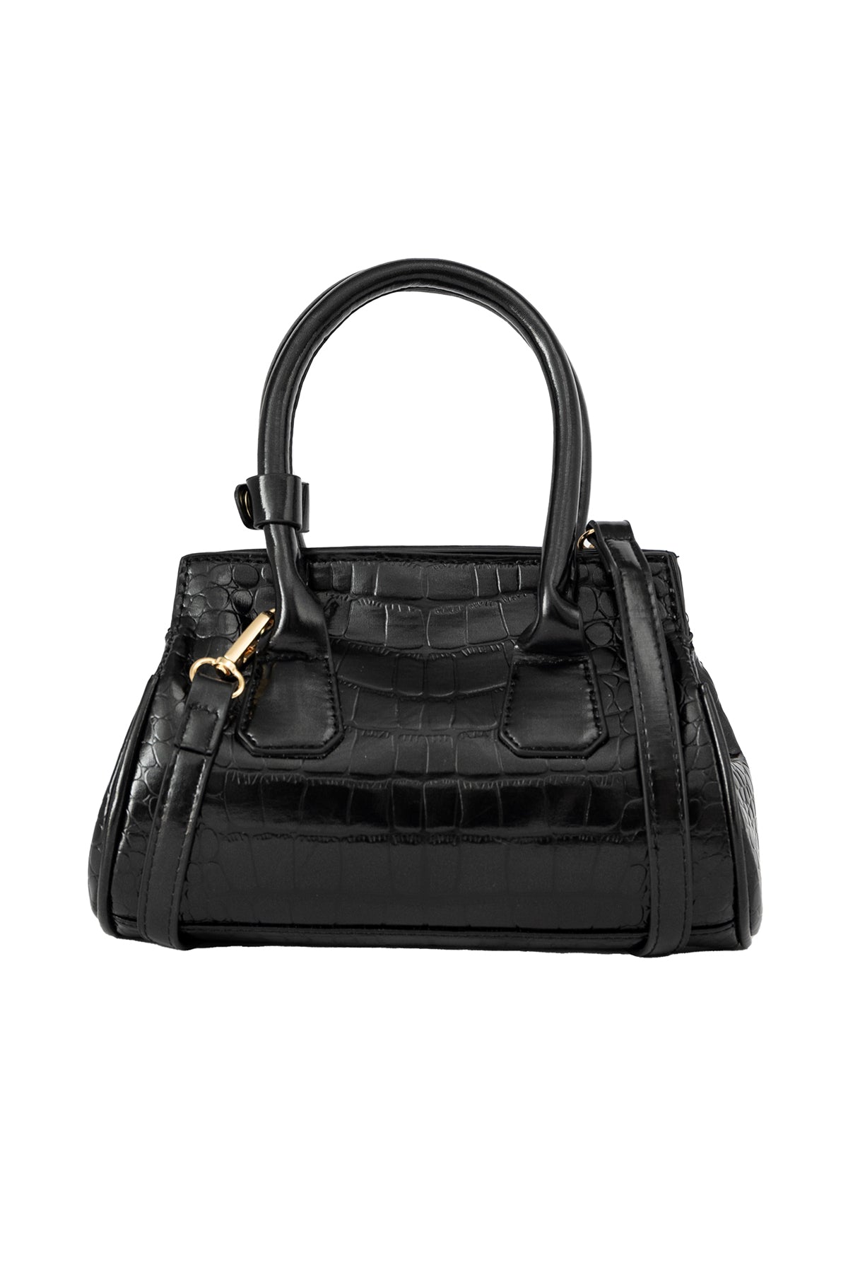 Women's Handbag Scott Cashmere Design - Croco Black